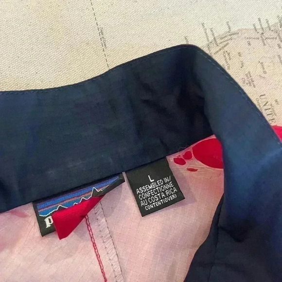 Patagonia Vest Full Zip Red Lightweight Wind Rain Windbreaker Vintage Size L - Picture 2 of 6